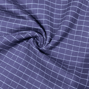 INDIGO TERRY SPANDEX CHECK