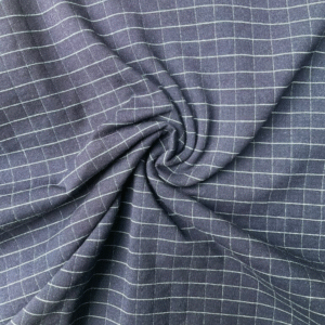 POLY CTN INDIGO JAQRD SPANDEX TERRY