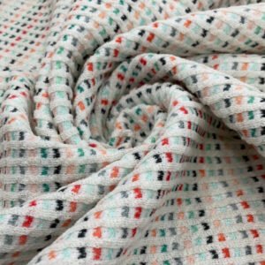 Poly Spandex Waffle Jacquard